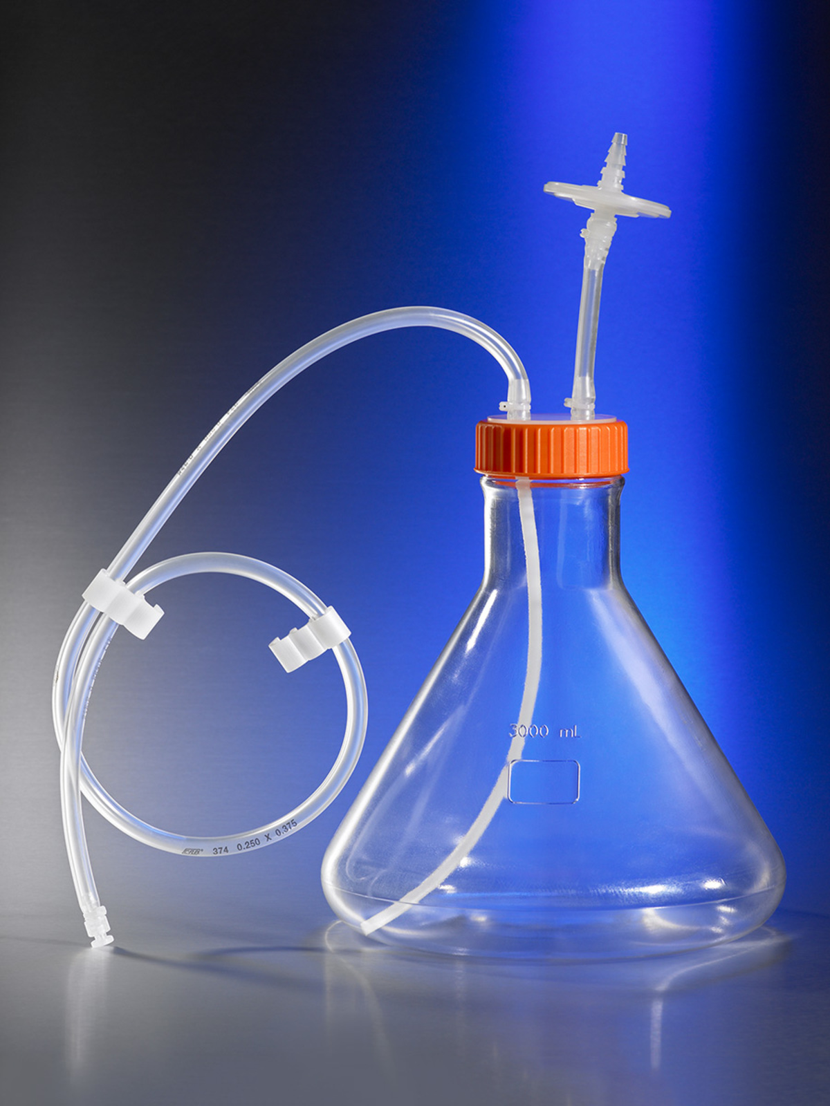 Corning® Erlenmeyer Flask, 3L, Plain, With Aseptic Connector, MLL, 1/4