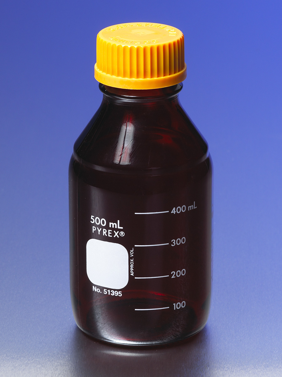 500 ml Autoclavable Borosilicate Glass Round Lab Media Storage Bottles