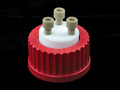 Corning® GL45 3-Hole Delivery, Red High Temperature (180°C) PBT