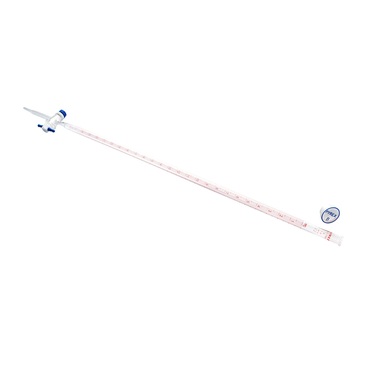 PYREX® 25 mL Class A Buret with Product Standard PTFE Stopcock Plug