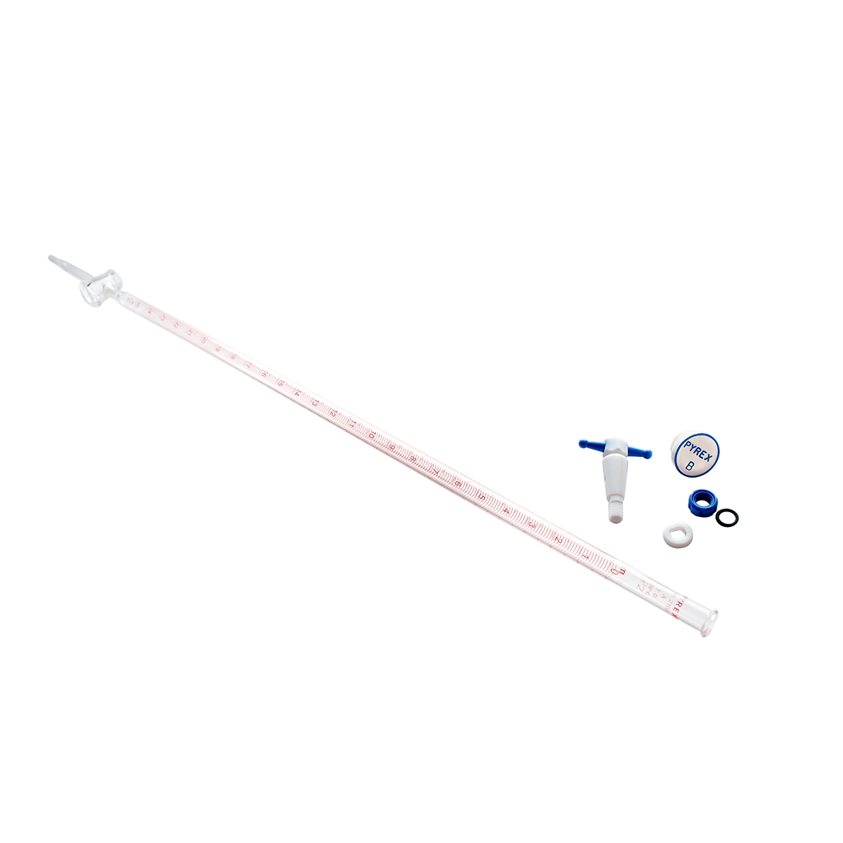 PYREX® 25 mL Class A Buret with Product Standard PTFE Stopcock Plug