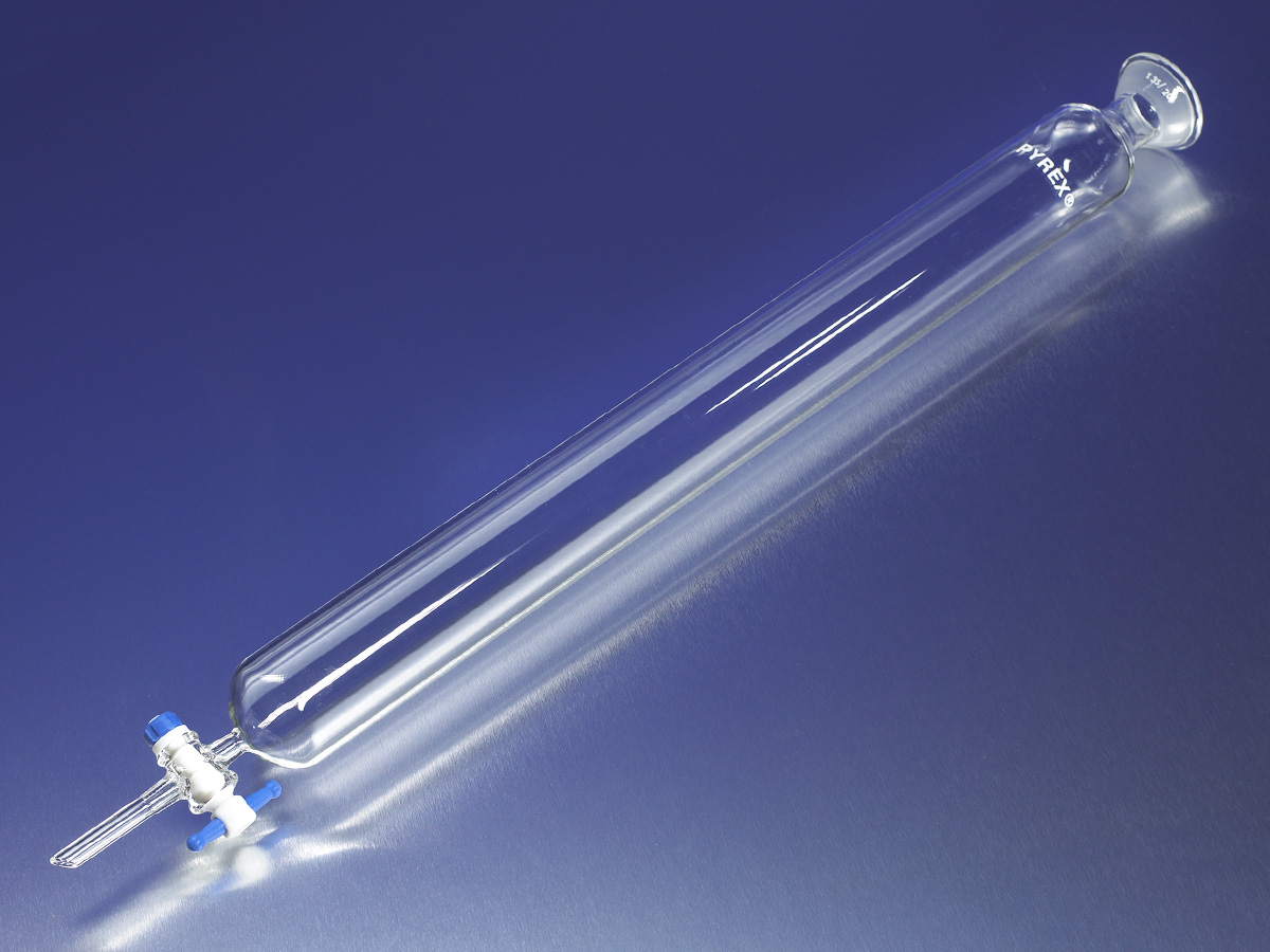 Corning Pyrex Borosilicate Glass Flash Chromatography Flow Controller 85mm H 