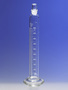 PYREX® 10 mL Single Metric Scale Cylinders, Serialized/Certified Class A, Standard Taper Stopper, White Graduations, TC