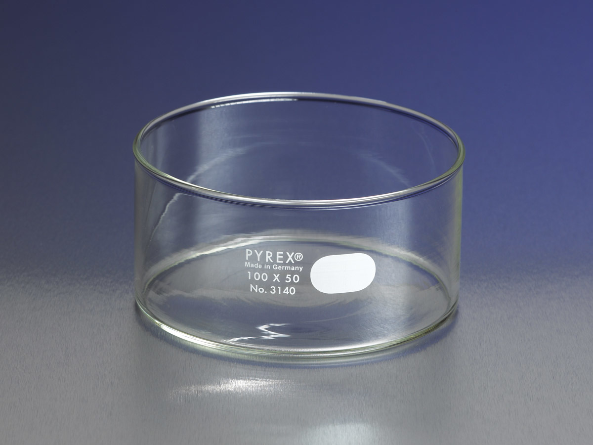 Corning Pyrex 3140-190 Borosilicate Glass 2500ml Heavy Duty Rim Crystallizing Dish, 190mm Diameter x 100mm Height (Pack of 2)