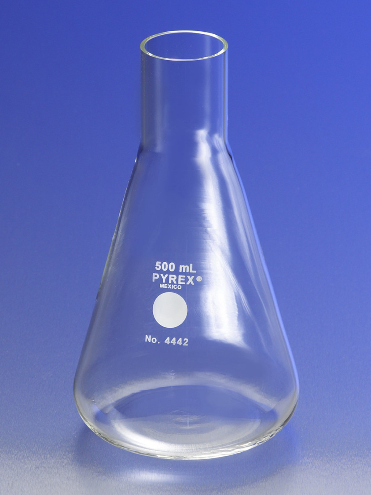 Corning Pyrex Borosilicate Glass Three Neck Distilling Flask with