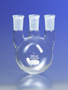 PYREX® 500 mL Three Neck Distilling Flask with Vertical Neck 24/40 Standard Taper Joints