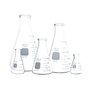PYREX® Narrow Mouth Erlenmeyer Flask Assortment Pack with Heavy Duty Rim