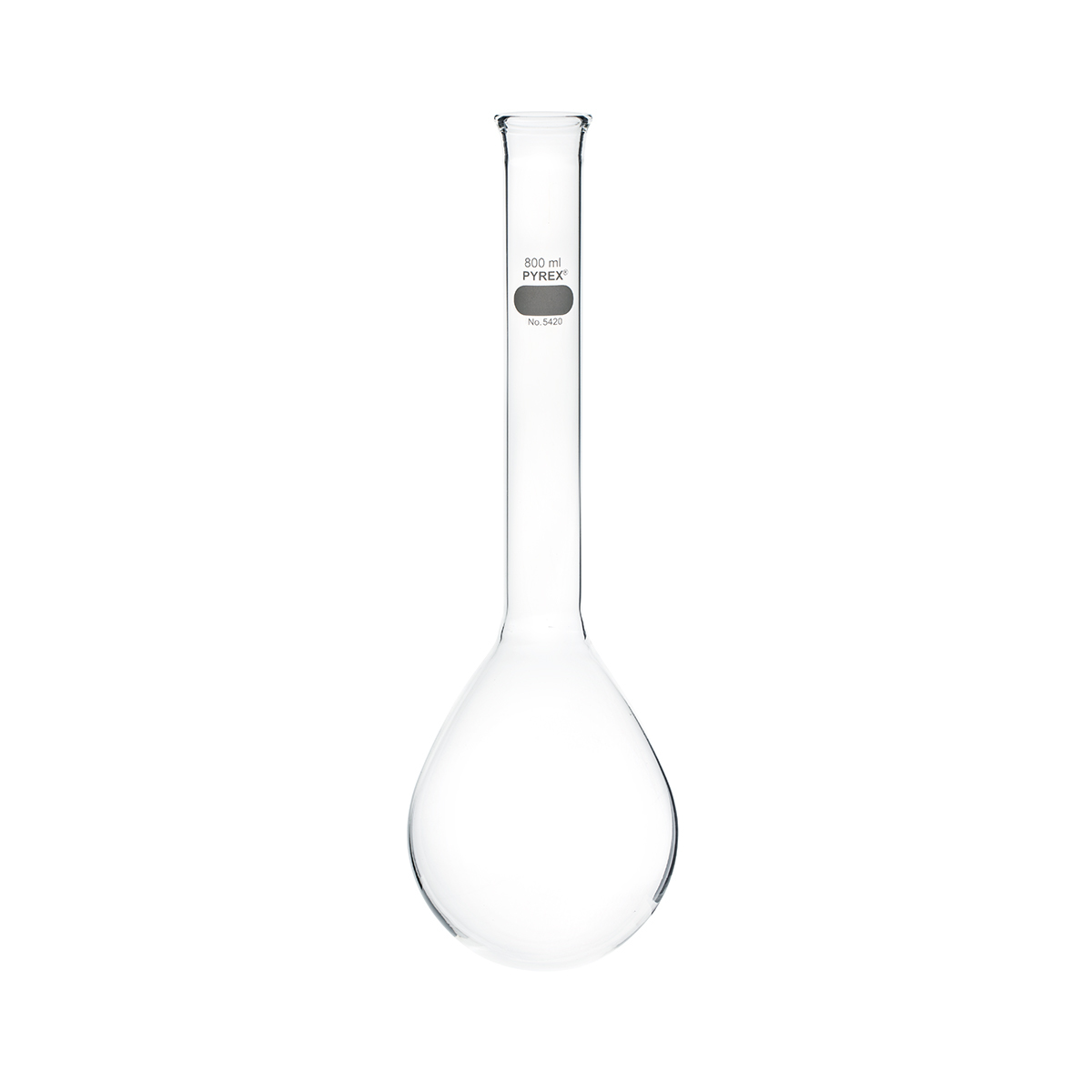 Pyrex™ Borosilicate Glass Narrow Neck Flat Bottom Boiling Flask