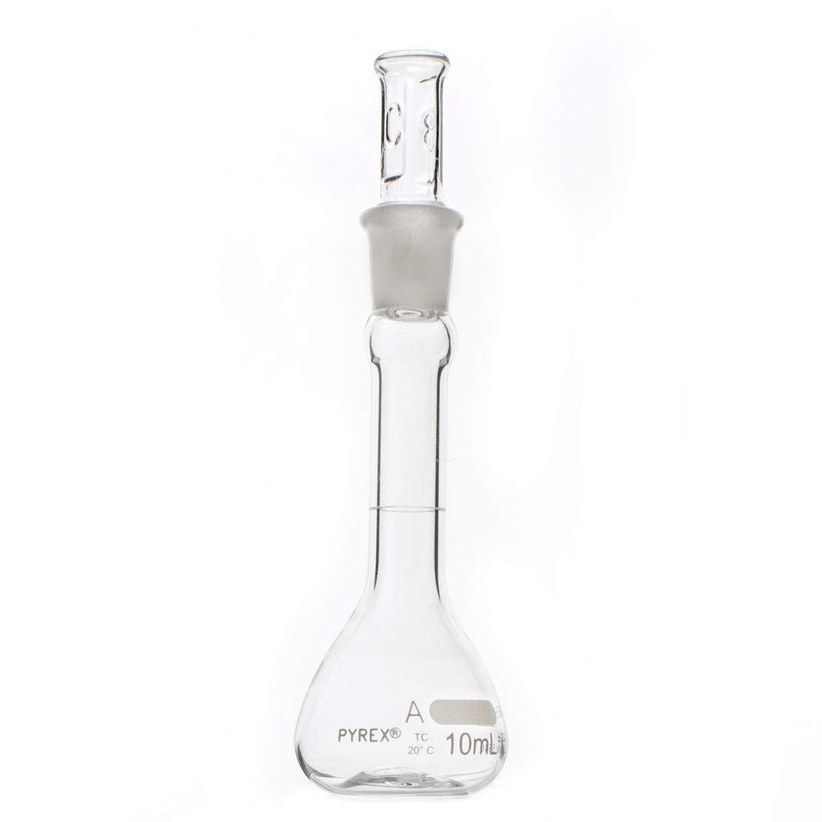 ±0.02 mL Tolerance 9 Stopper Size 99 mm Height x 29 mm OD 10 mL Volume Pack of 12 Corning 5640-10 Pyrex Class A Volumetric Flask with Taper Glass Stopper 