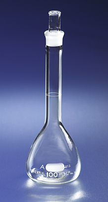 1000ml Volumetric Flask Borosilicate Glass Class A Fitted with Snap Cap Eisco Labs 