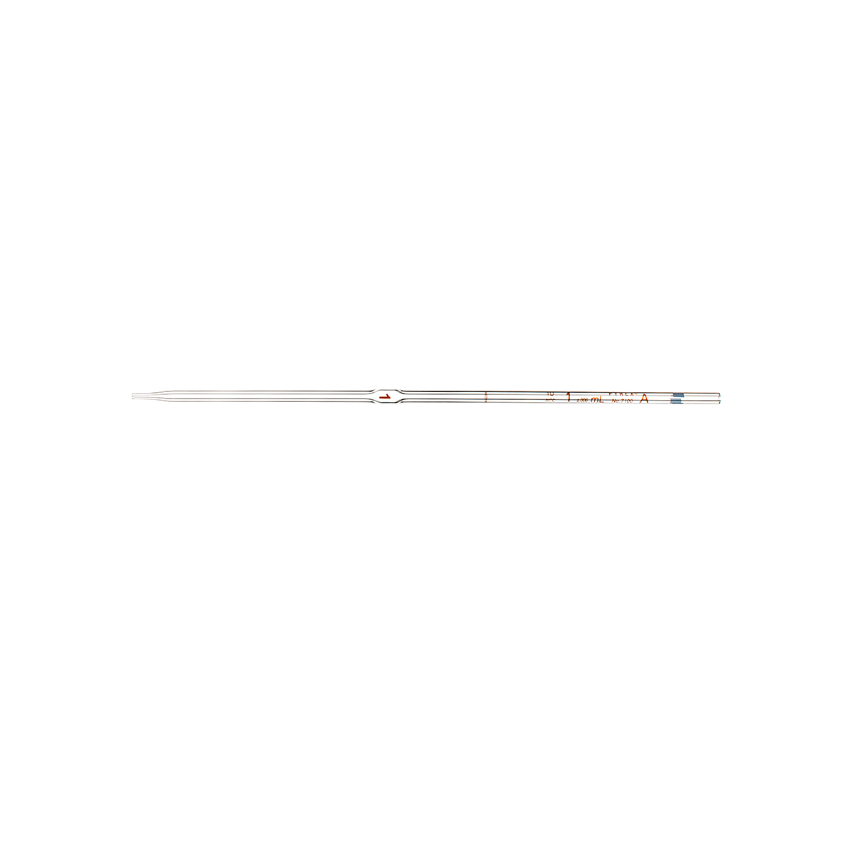 PYREX® 1 mL Reusable Glass Volumetric Pipets, Class A, Color-Coded, Colored Markings