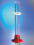 PYREX® VISTA™ 100 mL Single Metric Volumetric and Graduated Cylinders, TC, Plastic Hexagonal Base, Blue Graduations