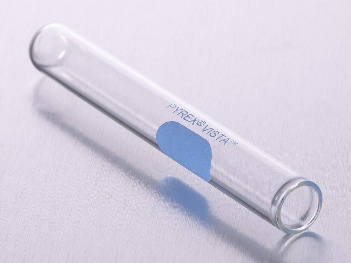 Case of 200 Corning Pyrex Vista Borosilicate Glass Rimless Culture Tubes 11ml Capacity