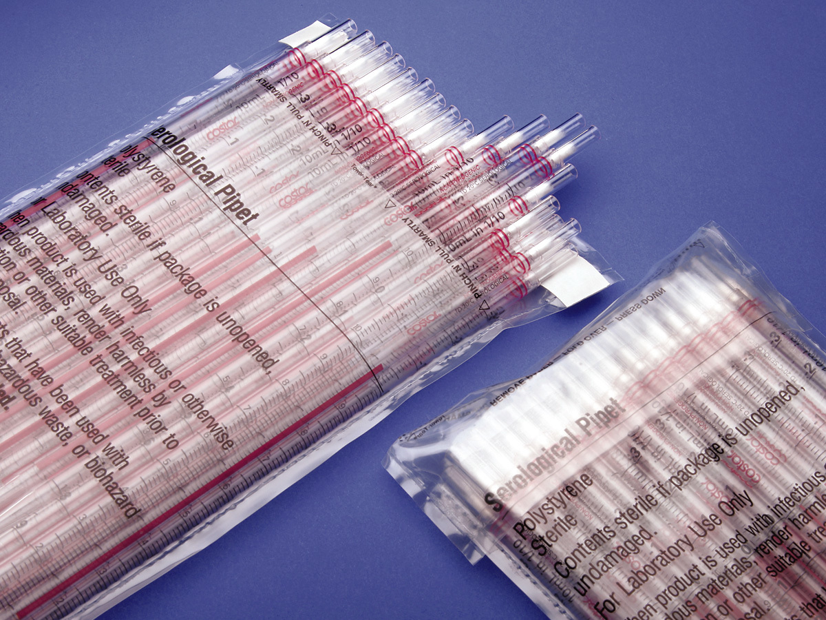 50 mL Stripette™ Serological Pipets, Polystyrene, Bulk Packed, Sterile, 25/Bag, 100/Case