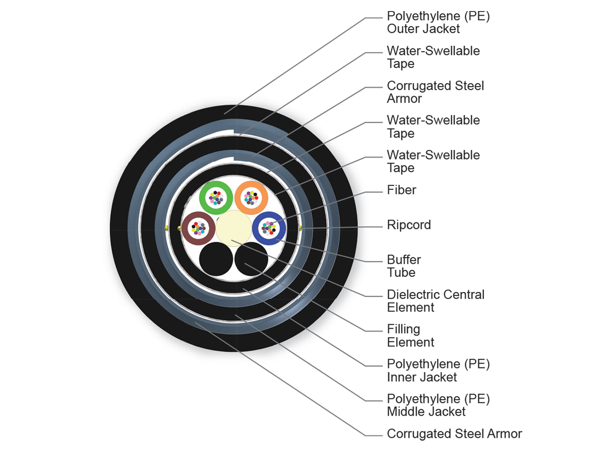 48 F, 62.5 µm multimode (OM1)
