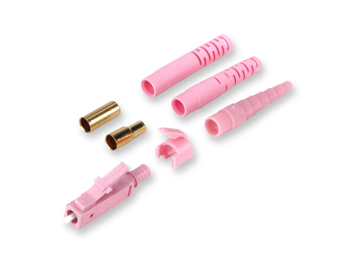 LC avec détrompeur, multimode 50 µm (OM2), rose