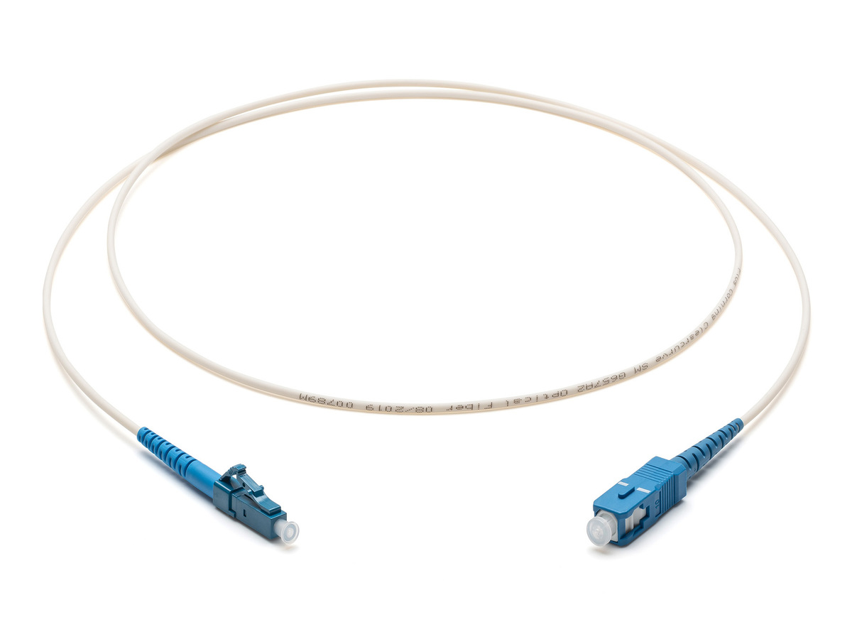 ClearCurve® LBL, Single-mode LC UPC Simplex to SC UPC Simplex, 30 m