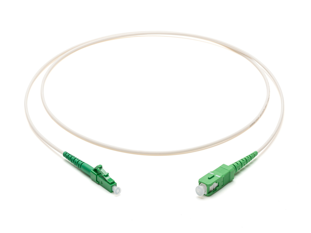 Corning® ClearCurve® LBL fiber, Single-mode, CPR Dca, LC APC Simplex to SC APC Simplex, 2 m