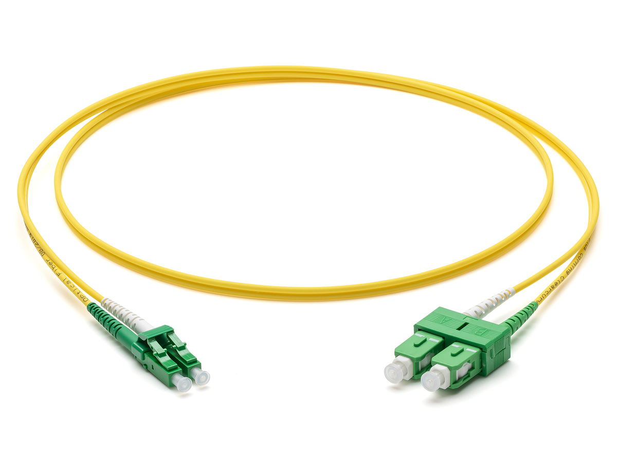 SMF-28® Ultra, LC APC Duplex to SC APC Duplex, 9 m