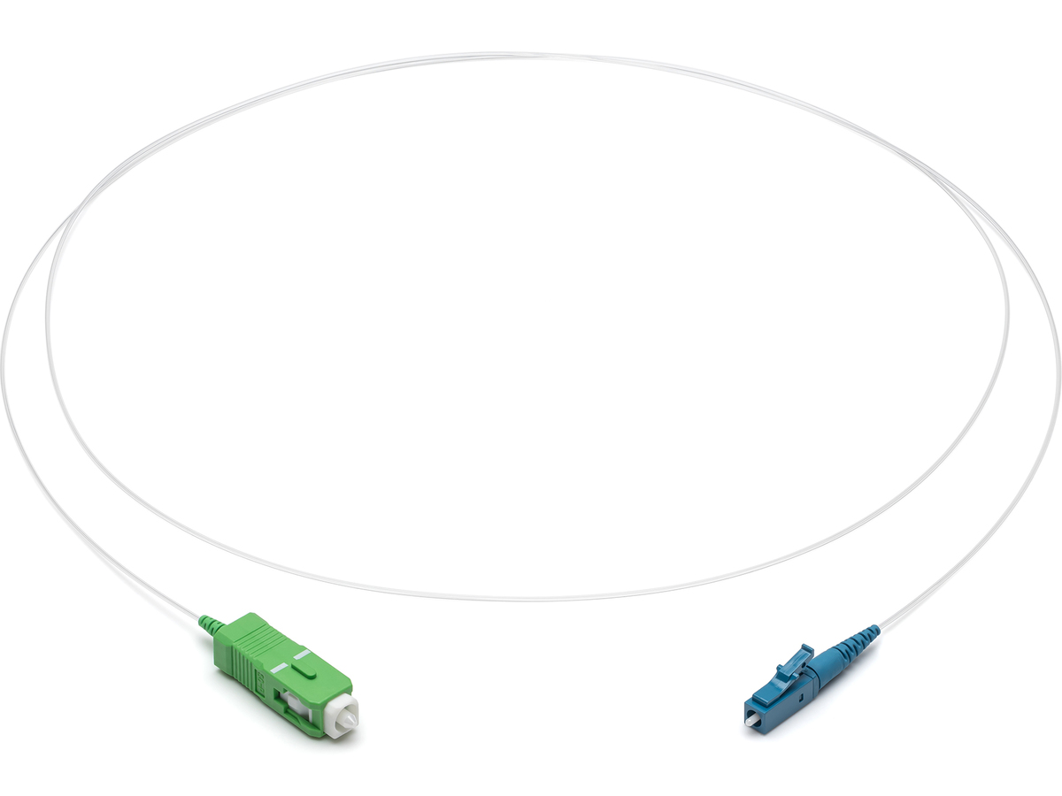 ClearCurve® ZBL OS2, Single-mode LC UPC to SC APC, 1 m