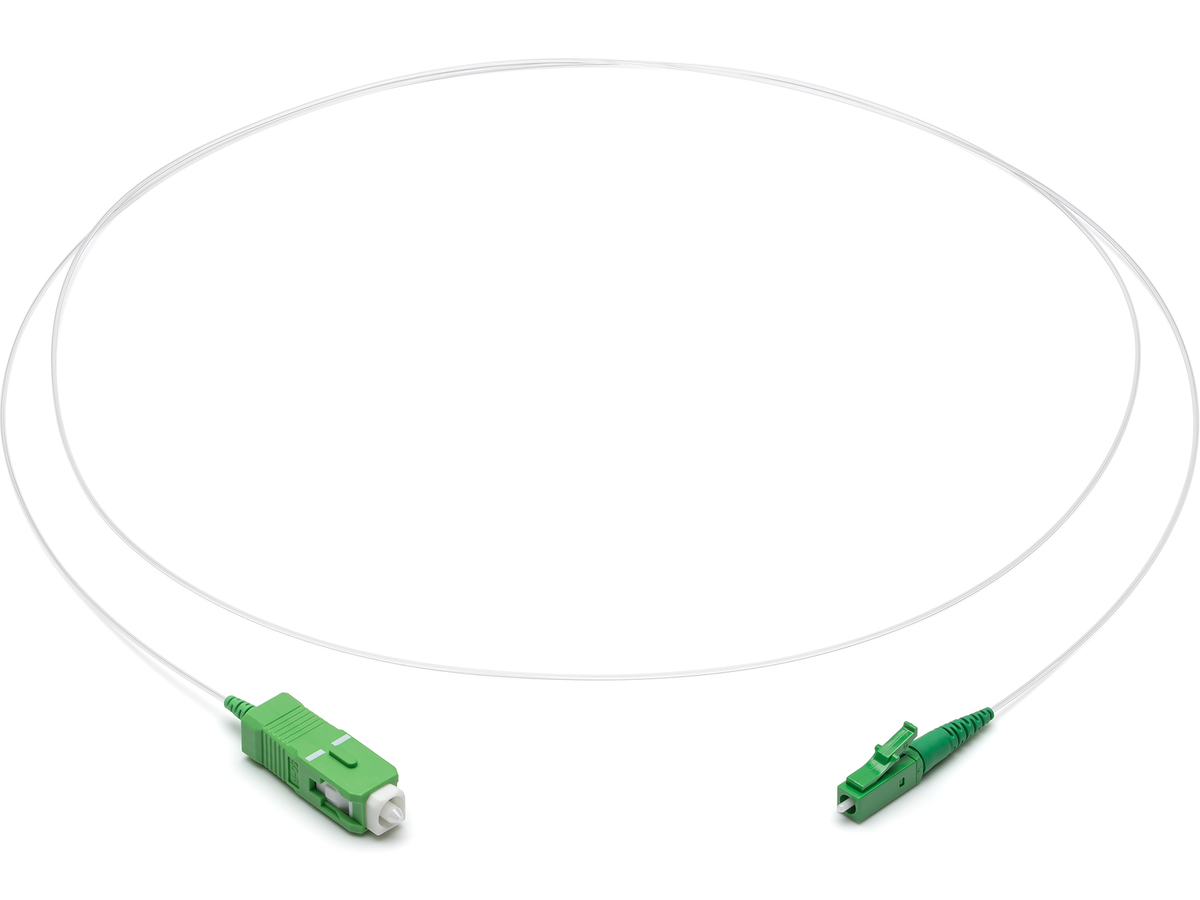 ClearCurve® ZBL OS2, Single-mode LC APC to SC APC, 1 m