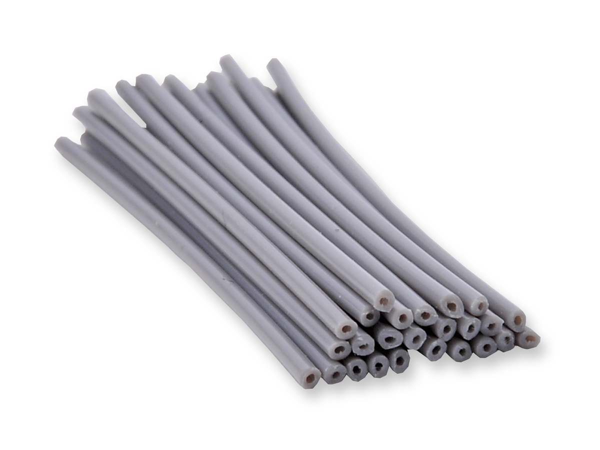 PVDF Tubes, slate, 900 µm (28 AWG), 3 cm