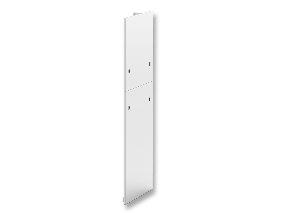 Split side panels, vertical, 7 ft, 8 in x 23 in (WxD), platinum