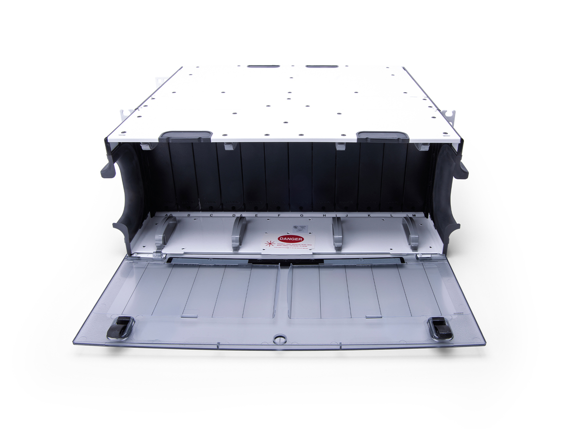 Four rack units, holds 12 CCH connector panels, White