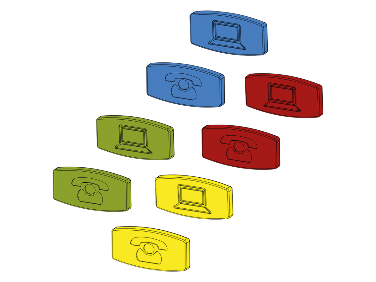 Identificateur de couleur, set de 8, bleu