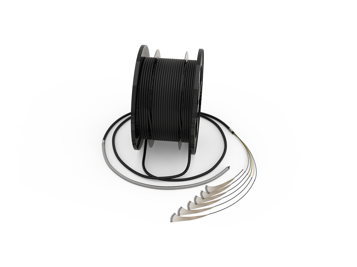 1728F, 24F Fast-Track MTP to 24F Fast-Track MTP, Outdoor Rocket Ribbon cable, Single-mode (OS2) Ultra, Water resistant grip on both ends, 100 feet