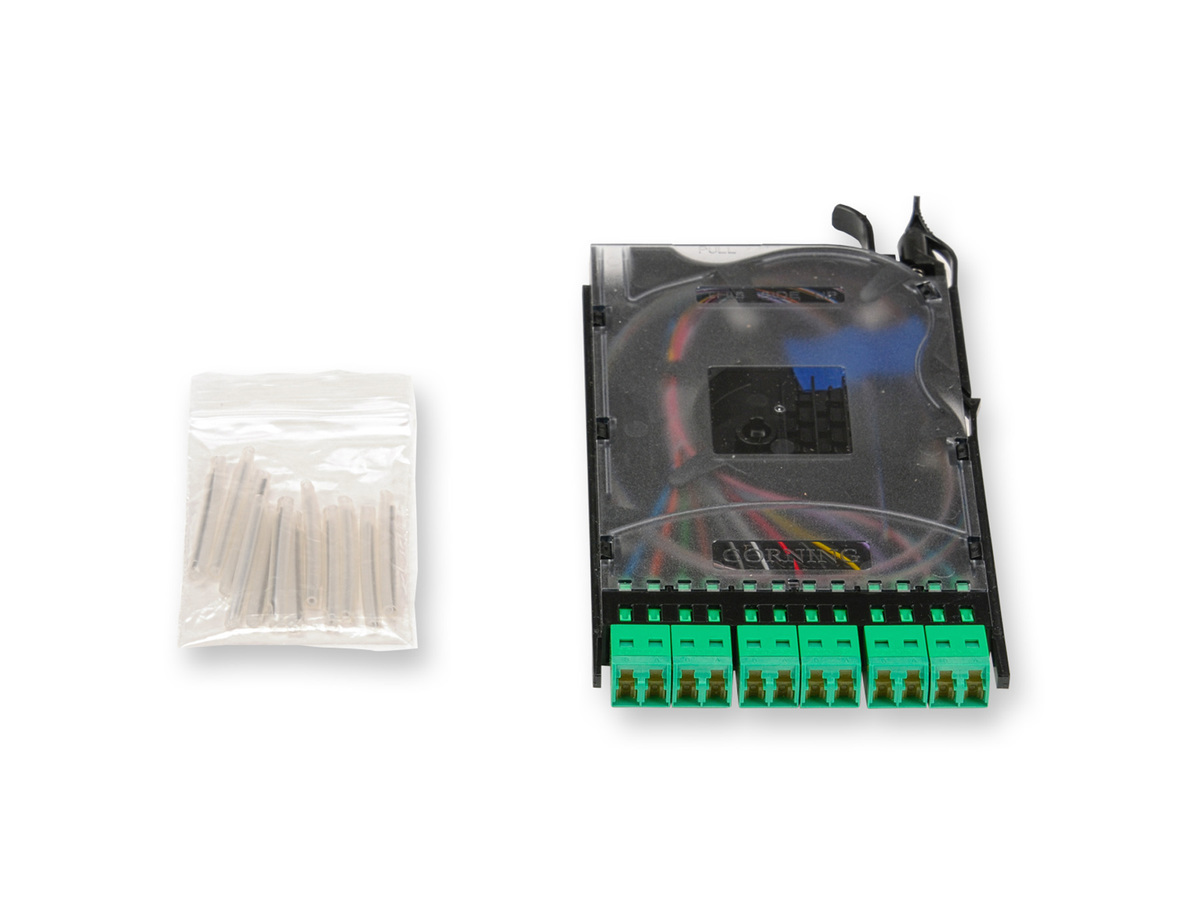 Multispließkassette, 12 F, singlemode (OS2 APC), Einzelfaser, für Krimpspleißschutz, Telcordia Farbcodierung