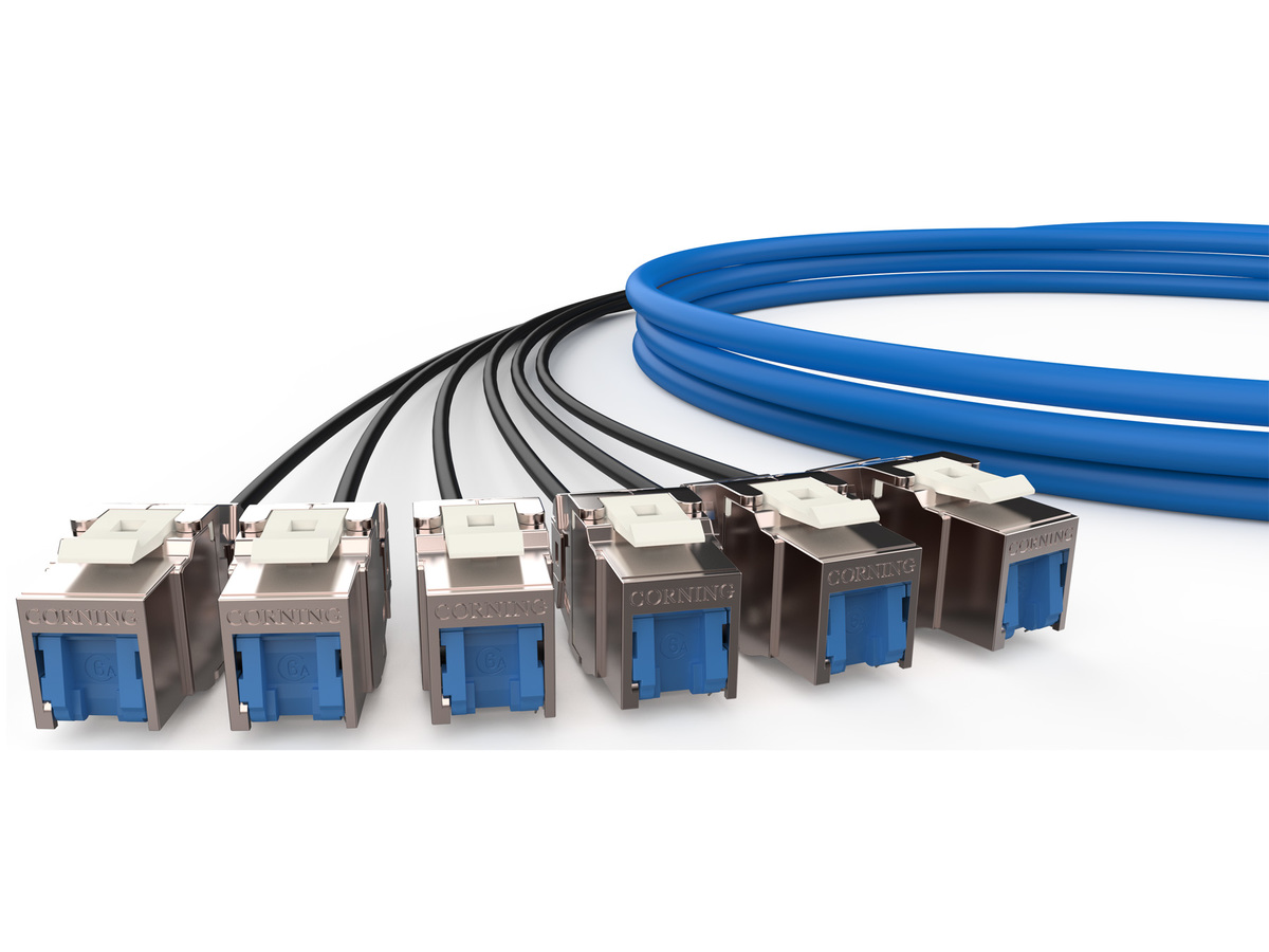 6x4 Paare, CPR B2a, AWG23, mit beidseitig KS500S Modulen, blau, 15 m