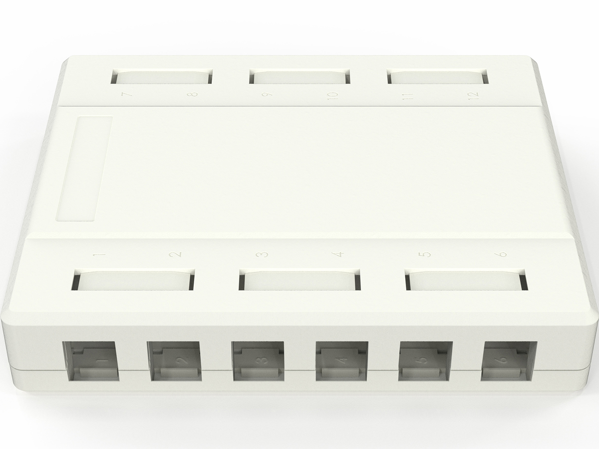 Surface mounting 12 ports, Keystone