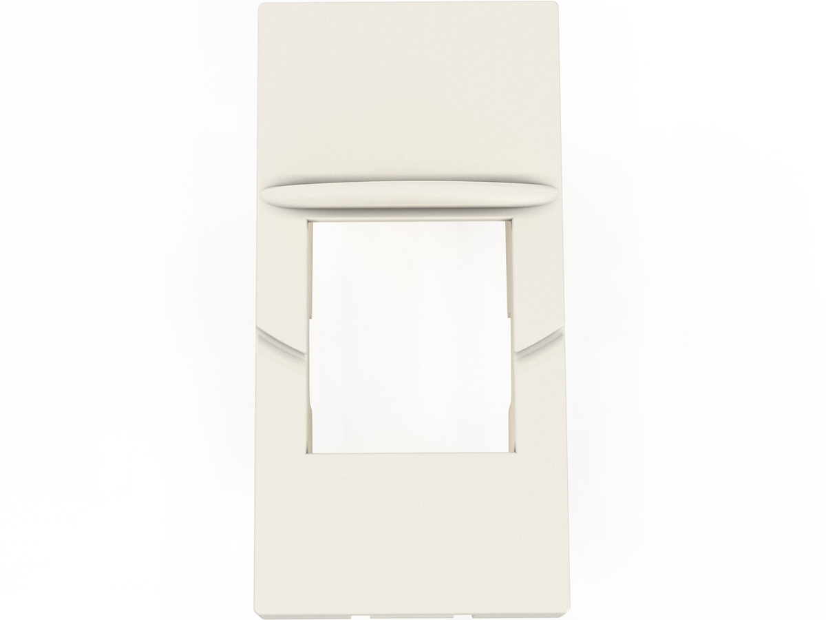 45x45, Flat, 22.5x45 mm, for 1xRJ45 Module (VOL or Keystone), white