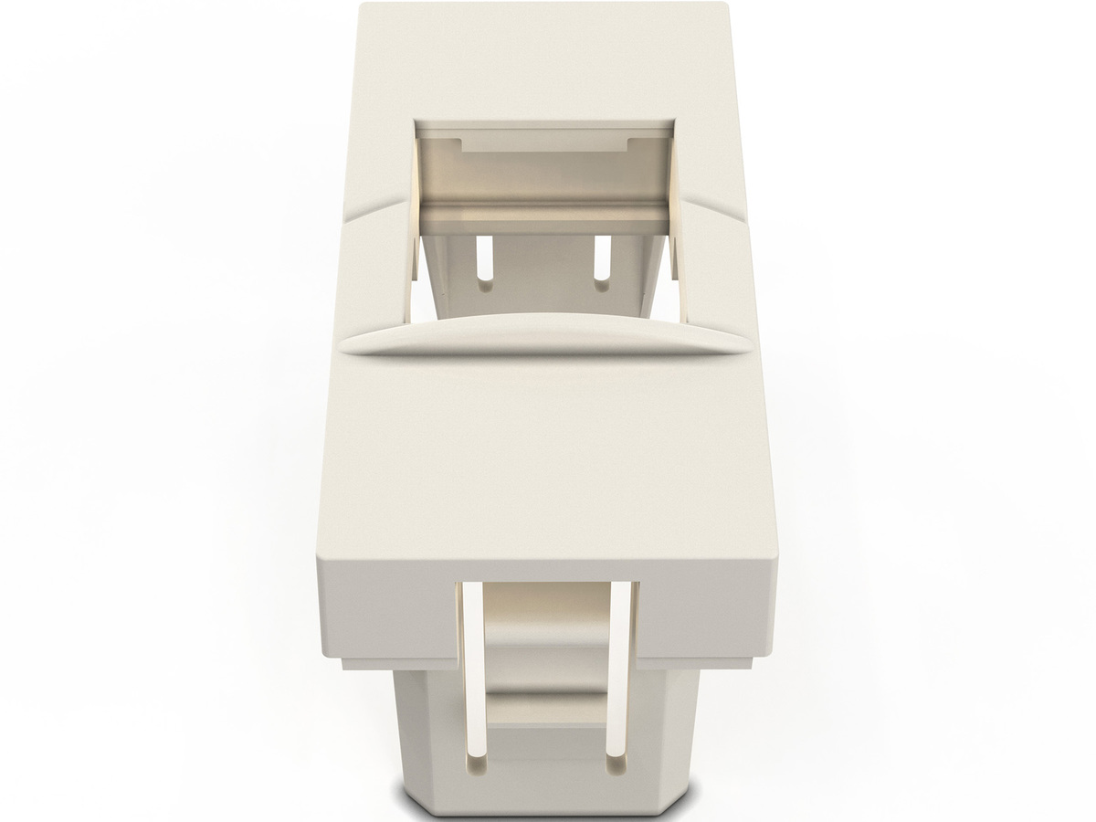 45x45, Flat, 22.5x45 mm, for 1xRJ45 Module (VOL or Keystone), white
