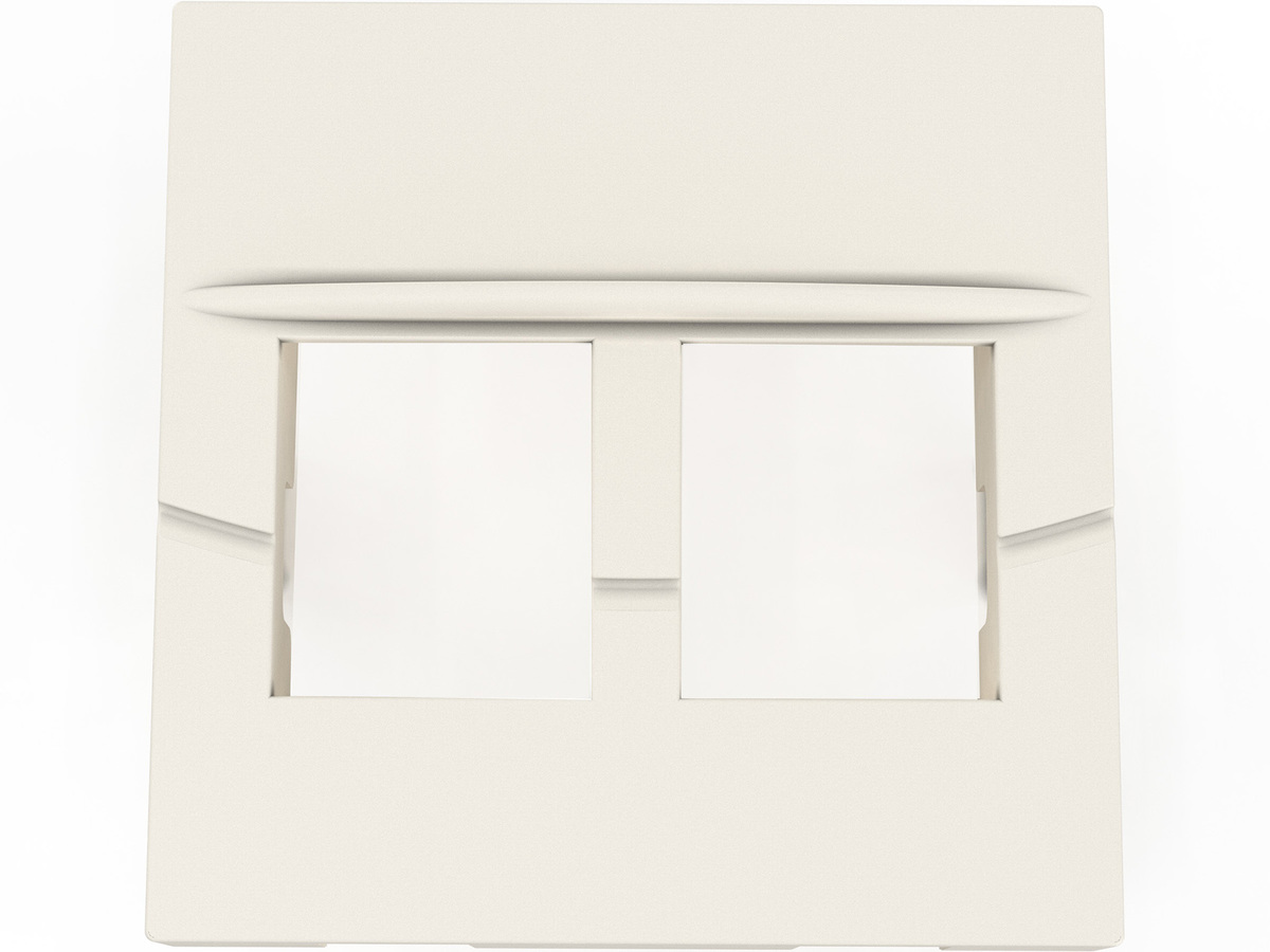 45x45, Flat, 45x45 mm, for 2xRJ45 Modules (VOL or Keystone), white