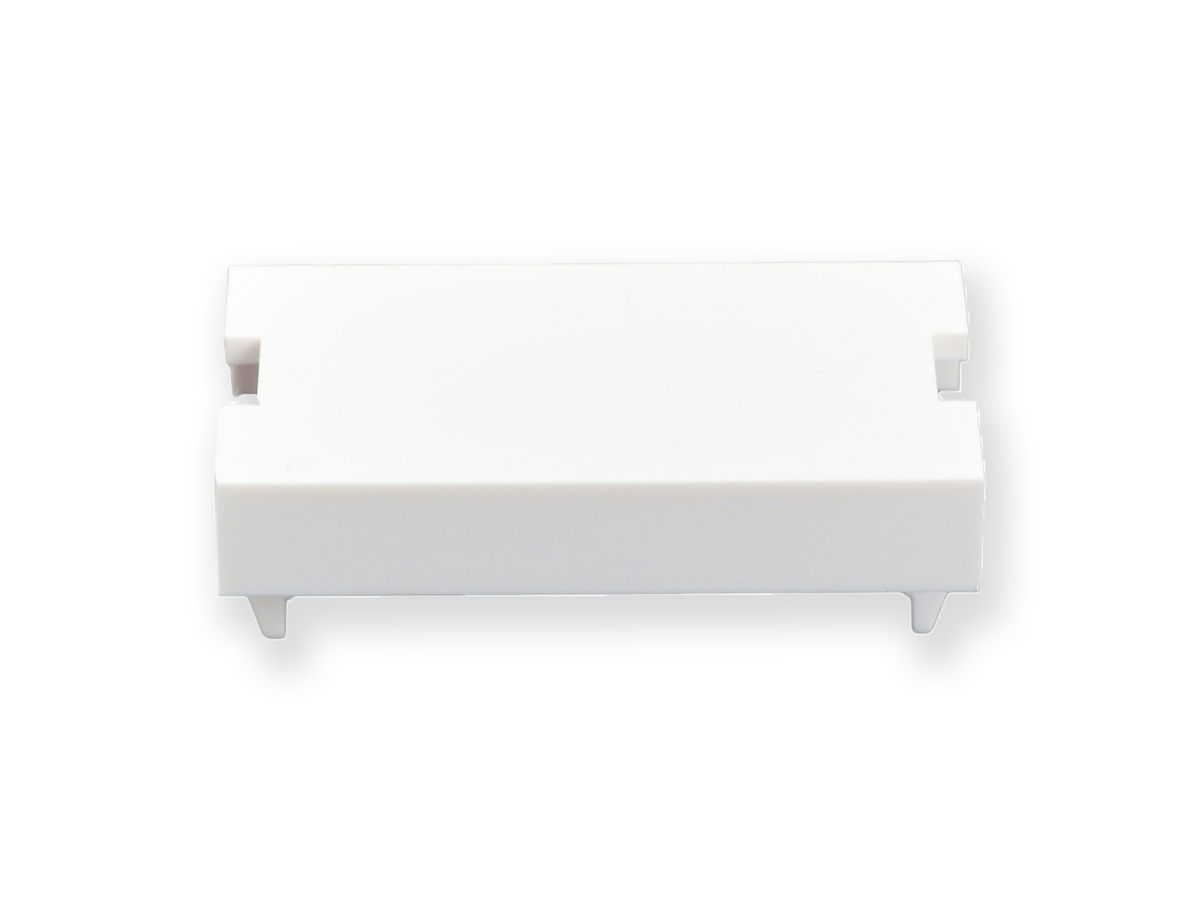 Blank cover, flat, 22.5x45 mm, white