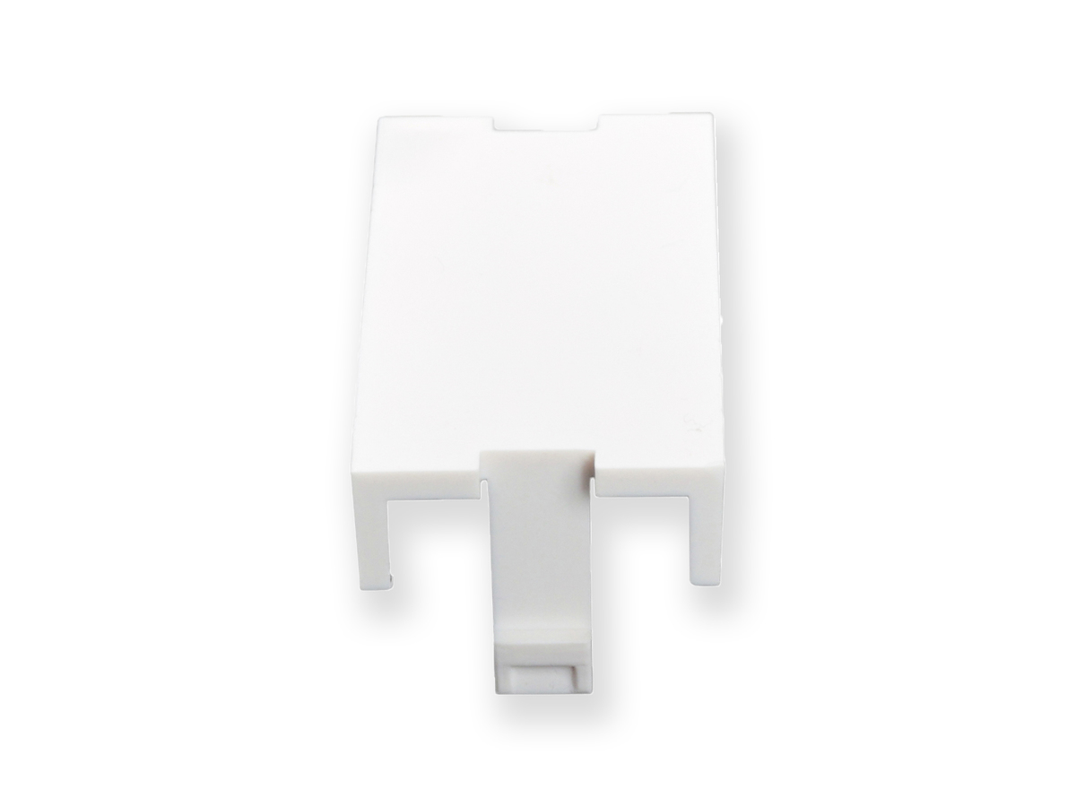 Blank cover, flat, 22.5x45 mm, white