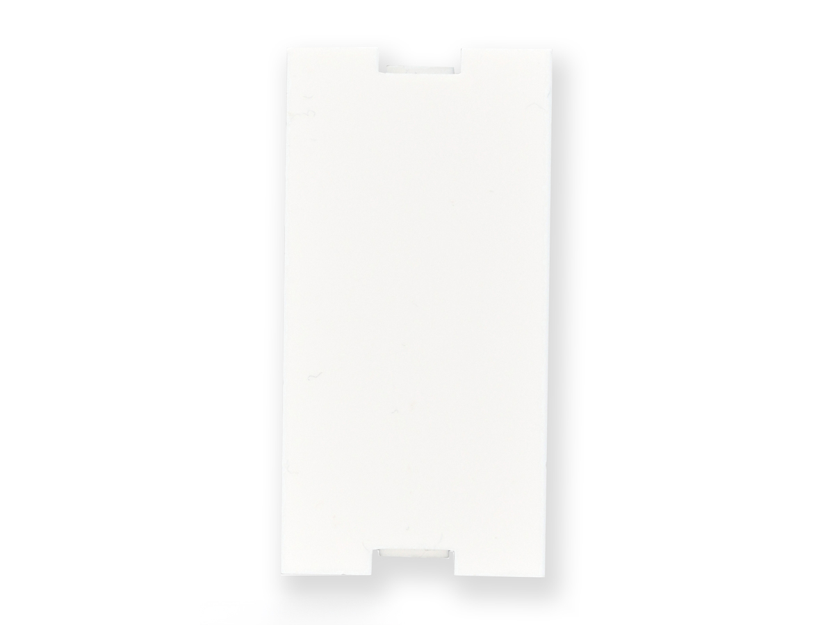 Blank cover, flat, 22.5x45 mm, white