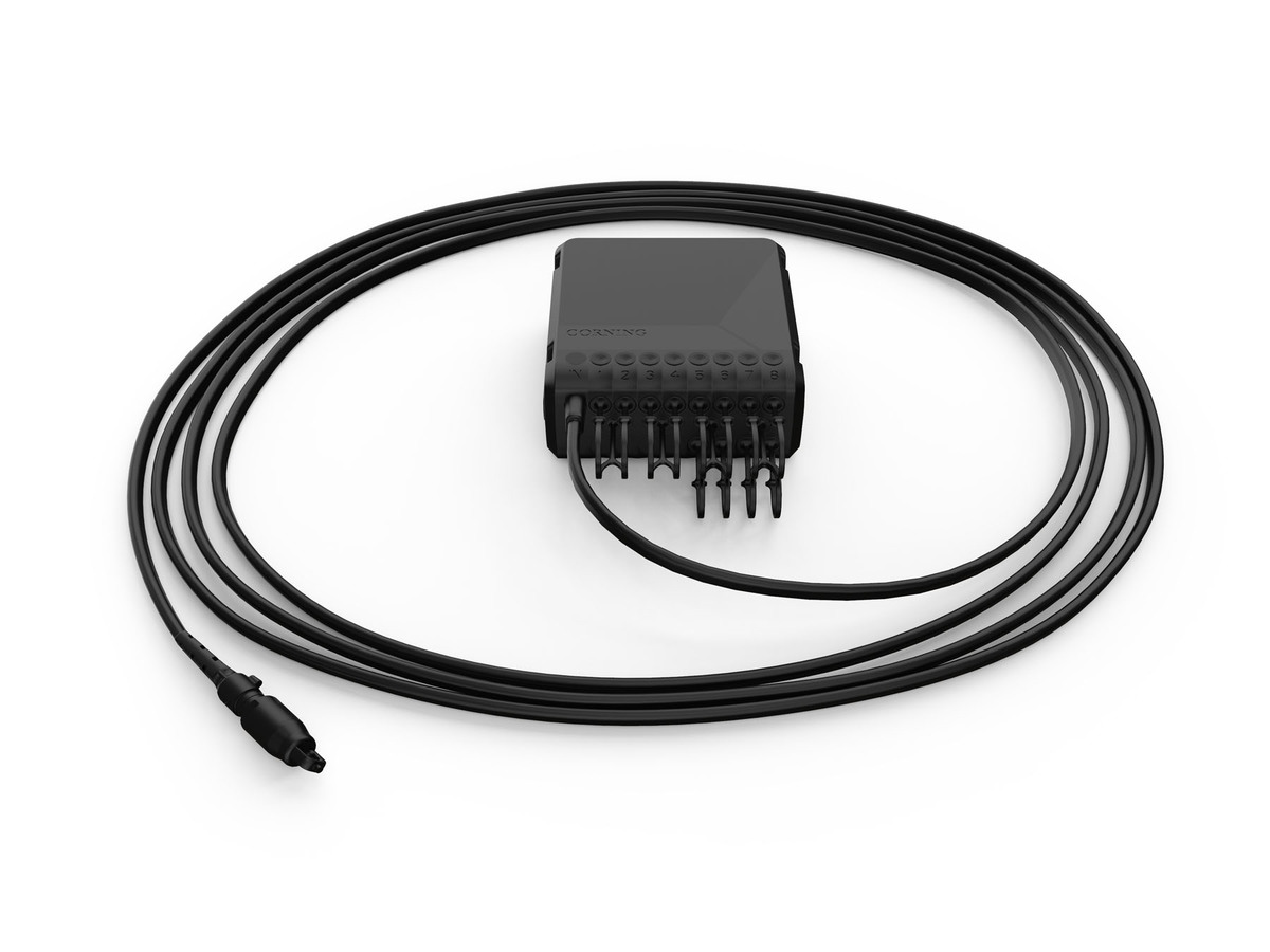 12 Anschlüsse, 2x8 Gehäuse, mit SST-Kabel und OptiTip® Stecker, dielektrisch, 30 m