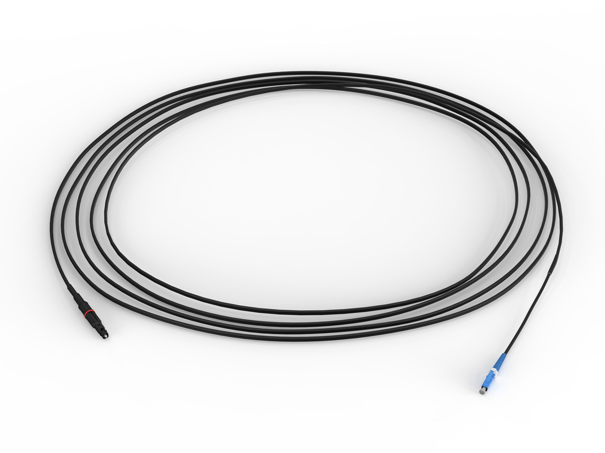 1F Pushlok to LC Simplex, Dielectric, 50 ft, individual packaging