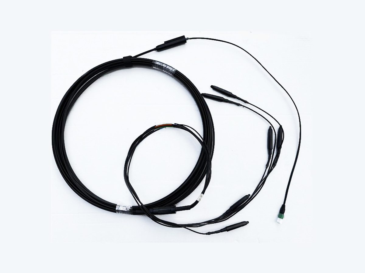 6F Pushlok to 6F MTP Angled Connector, Dielectric with Pulling Grip, 75 ft, Individual Packaging