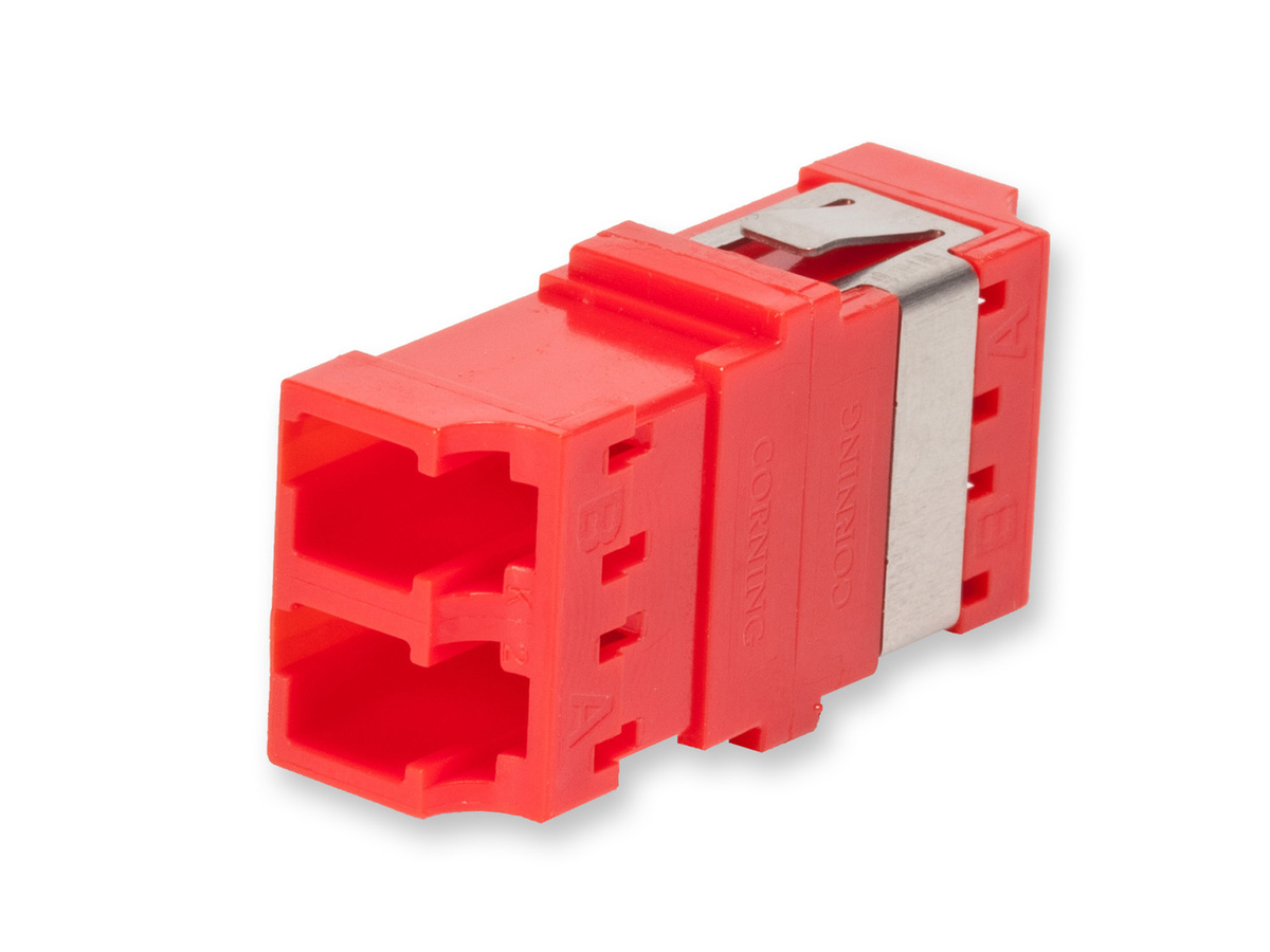 Reduced-Flange Mount, Ceramic Sleeve, (OM4+/OM4/OM3/OM2/OM1/OS2), red