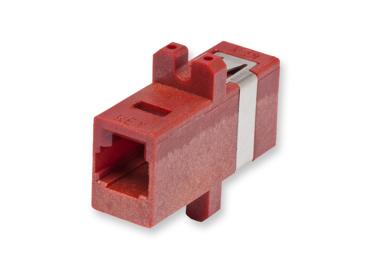 Full-Flange Mount, OM4+/OM4/OM3/OM2/OM1/OS2, red