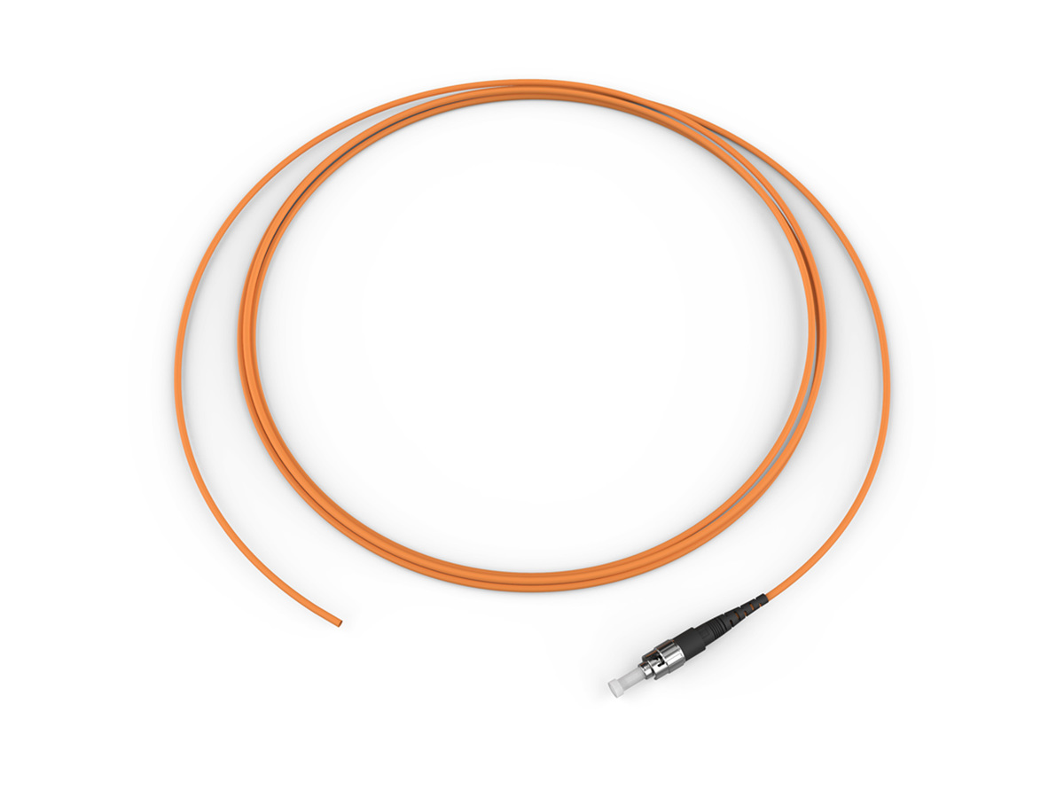 Standard Pigtail / Standard ST MM, OM1 62.5um, 1F, Single Fiber Riser, Standard Orange Jacket 5 Meters