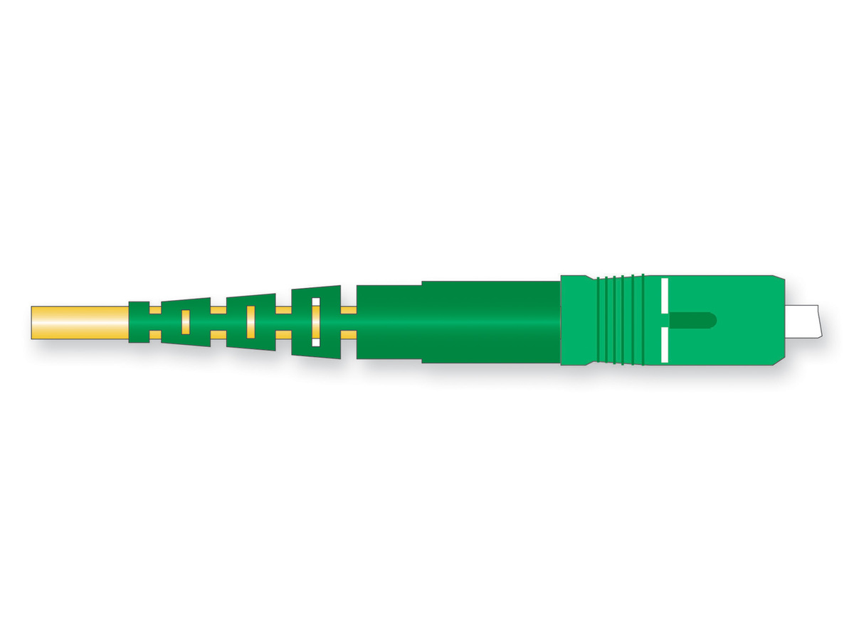 Standard SCAPC Simplex SM / Standard SCAPC Simplex SM, SMF Ultra, 1F, Single Fiber Riser, Standard Yellow Jacket 2 Meters