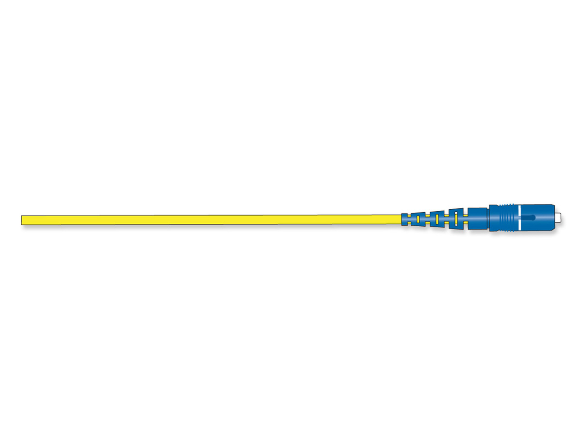 Standard SCAPC Simplex SM / Standard SCAPC Simplex SM, SMF, 1F, Single Fiber Riser, Standard Yellow Jacket 5 Meters