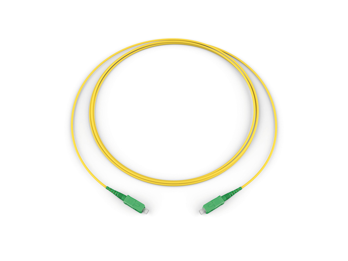 Fiber Optic Jumper, 1 F, SC APC to SC APC, Tight-Buffered Cable, Riser, 2.0 mm