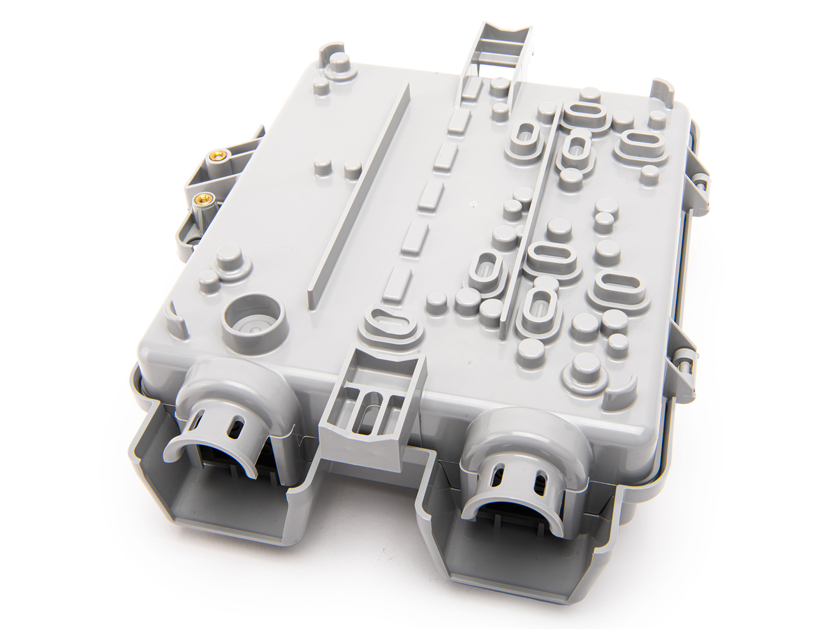 Slack routing spool with splice holder, ground post, 10 meters slack storage, hex screw