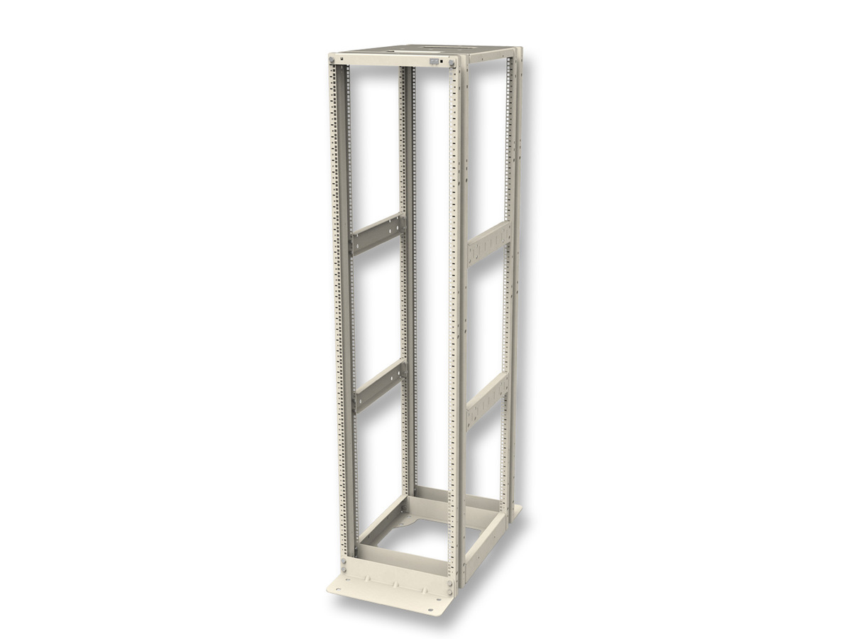 Standard front and rear cable access, 19-in floor mount, 7 ft, 29-in depth, platinum